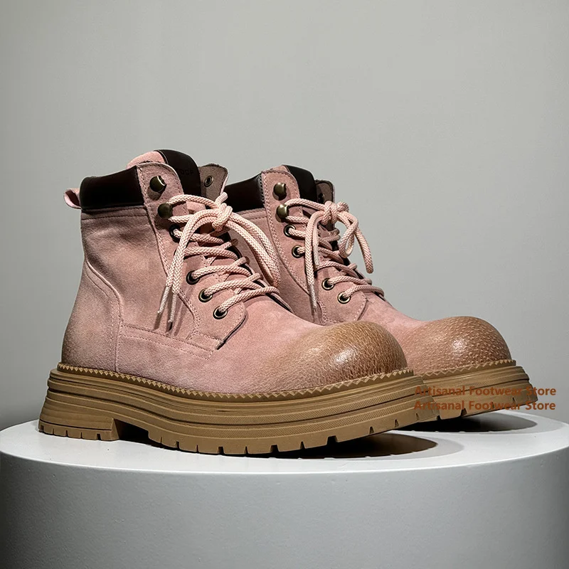 Thick-Soled Motorcycle Men's Boots Retro British Style Outdoor Leisure Hiking Workwear Ankle Boots Height Increasing Men Boots
Thick-Soled Motorcycle Men's Boots Retro British Style Outdoor Leisure Hiking Workwear Ankle Boots Height Increasing Men Boots