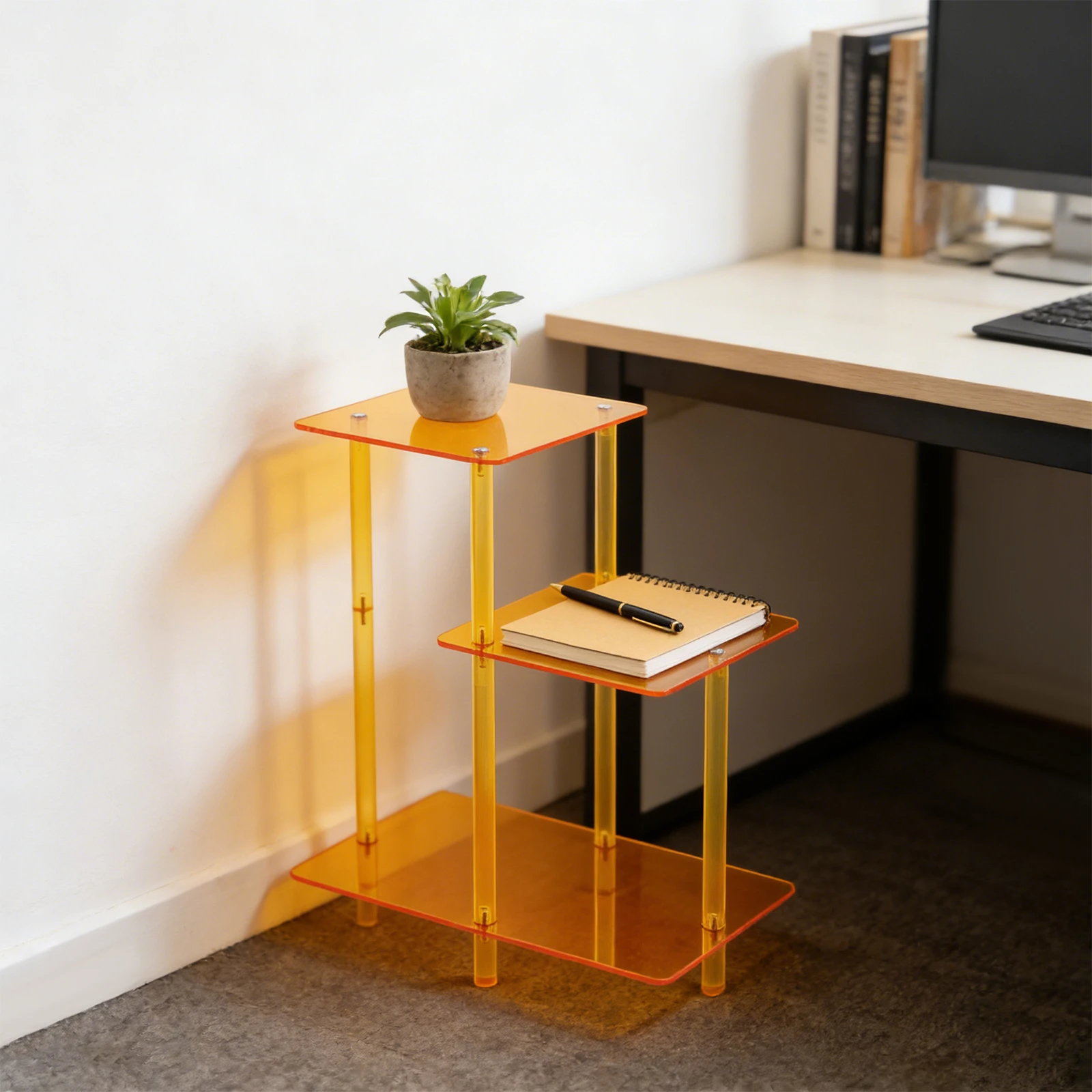 4-Tier Multifunctional Acrylic Side Table Floor Standing Assembly Step End Table Living Room Bedroom
4-Tier Multifunctional Acrylic Side Table Floor Standing Assembly Step End Table Living Room Bedroom
