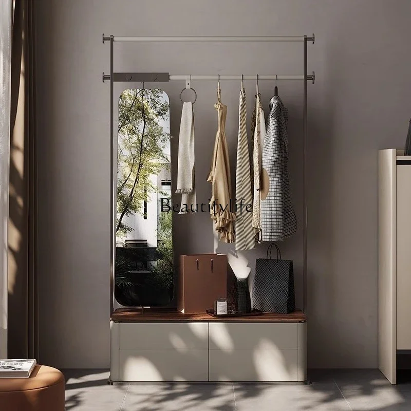 yj5Italian Style Light Luxury Solid Wood Coat Rack Villa High-End Walnut Wood Floor-Standing Clothes Rack with Mirror
yj5Italian Style Light Luxury Solid Wood Coat Rack Villa High-End Walnut Wood Floor-Standing Clothes Rack with Mirror