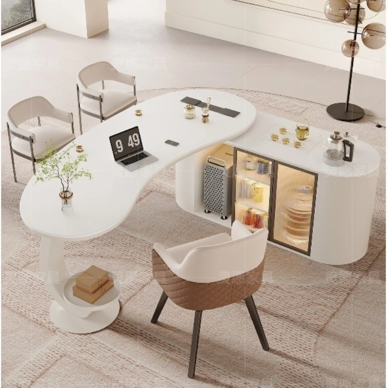 Cream wind rock board tea table and chair combination, tea table
Cream wind rock board tea table and chair combination, tea table