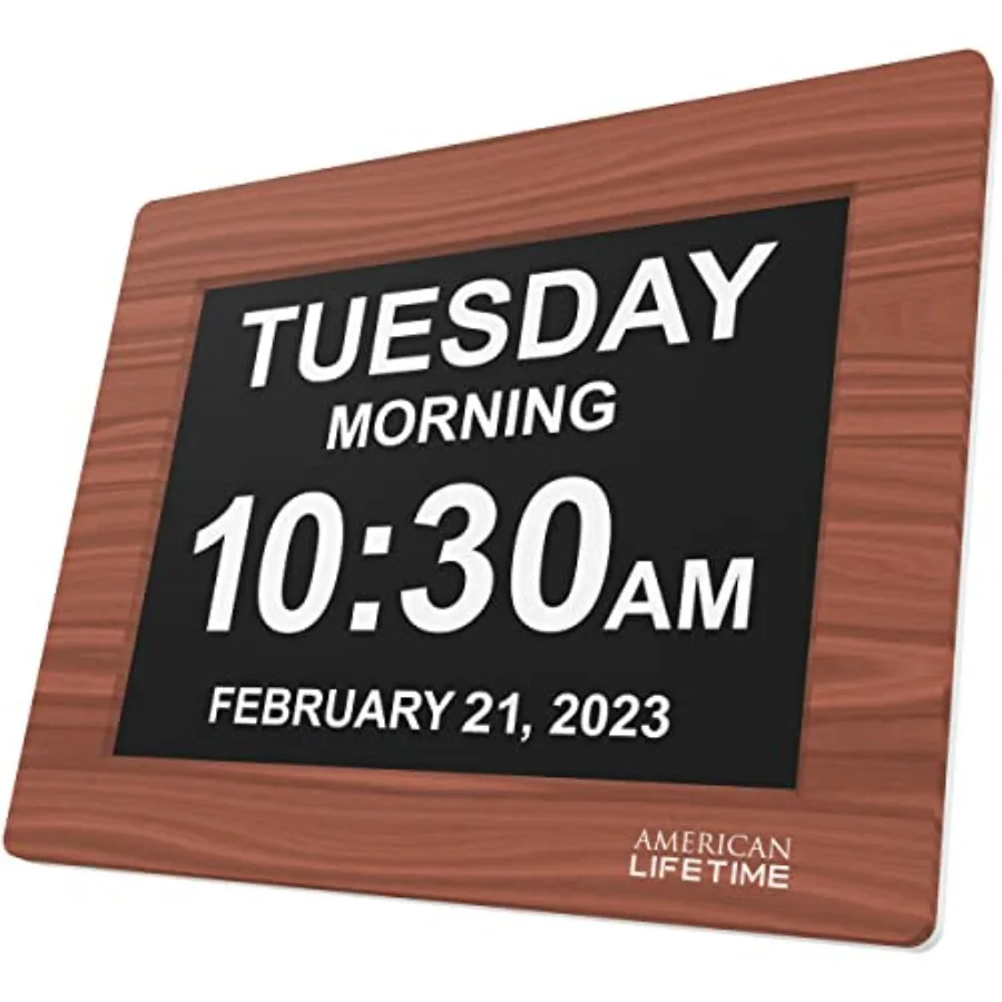 Upgraded Version, Day Clock Extra Large Impaired Vision Digital Clock with Backup and 5 Alarm Options, Wood
Upgraded Version, Day Clock Extra Large Impaired Vision Digital Clock with Backup and 5 Alarm Options, Wood