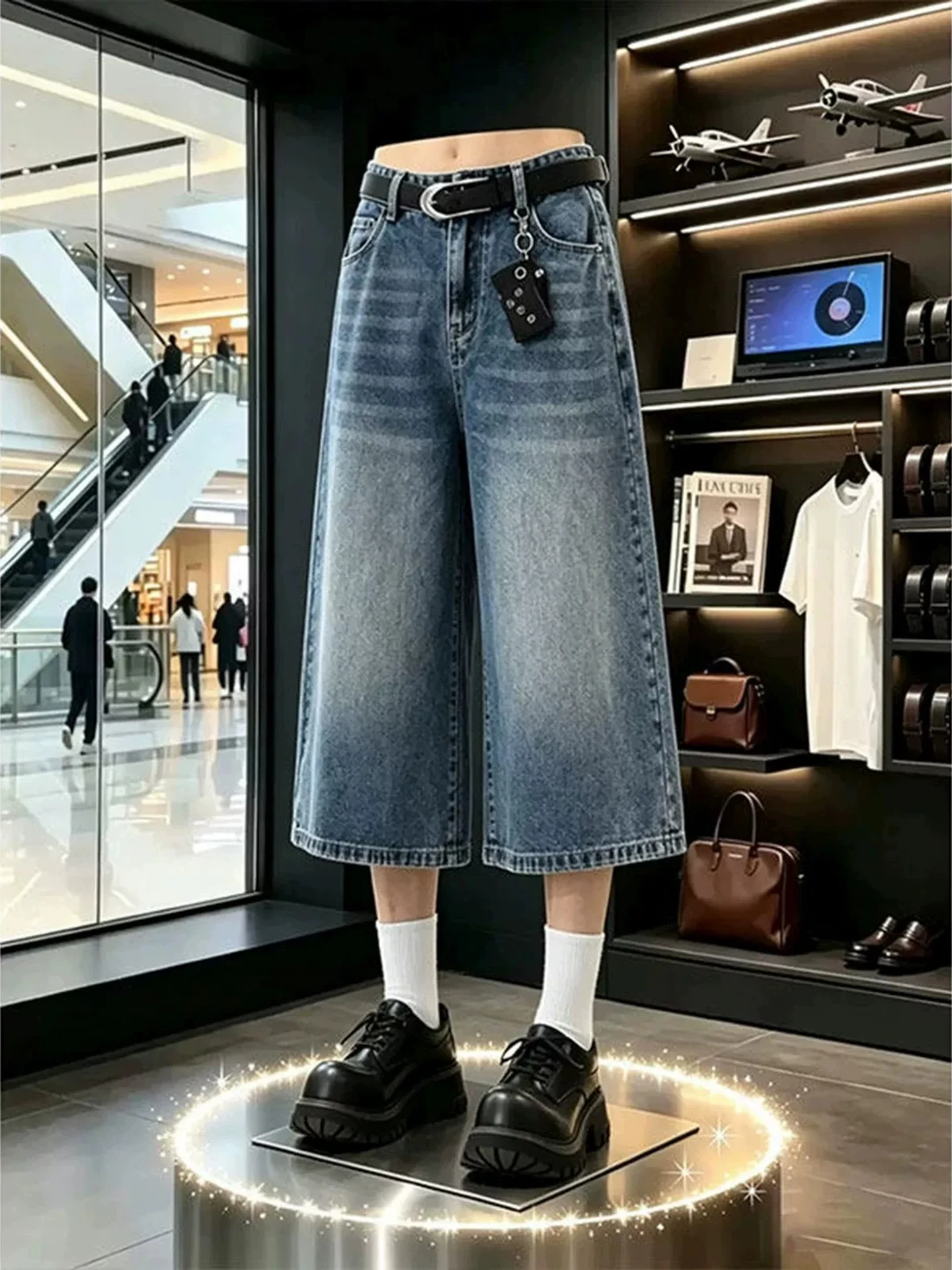 Retro Blue Denim Seven-Foot Pants Straight Leg Thin Summer American High Street Wide Leg Pants Cleanfit Shorts for Men ...
Retro Blue Denim Seven-Foot Pants Straight Leg Thin Summer American High Street Wide Leg Pants Cleanfit Shorts for Men ...