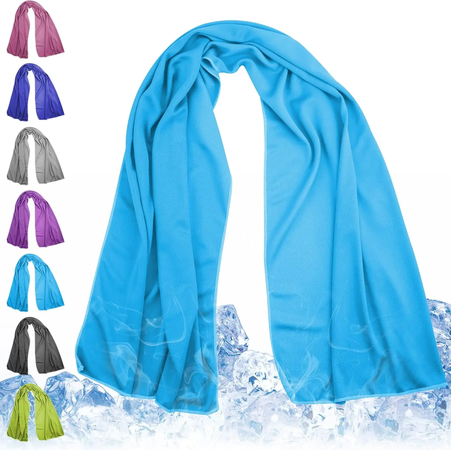 Cooling Towel 43.3"x15.7" - Instant Ice Towel for Neck, Face - Summer Cool Down for Gym, Running, Golf, Yoga, Sports
Cooling Towel 43.3"x15.7" - Instant Ice Towel for Neck, Face - Summer Cool Down for Gym, Running, Golf, Yoga, Sports