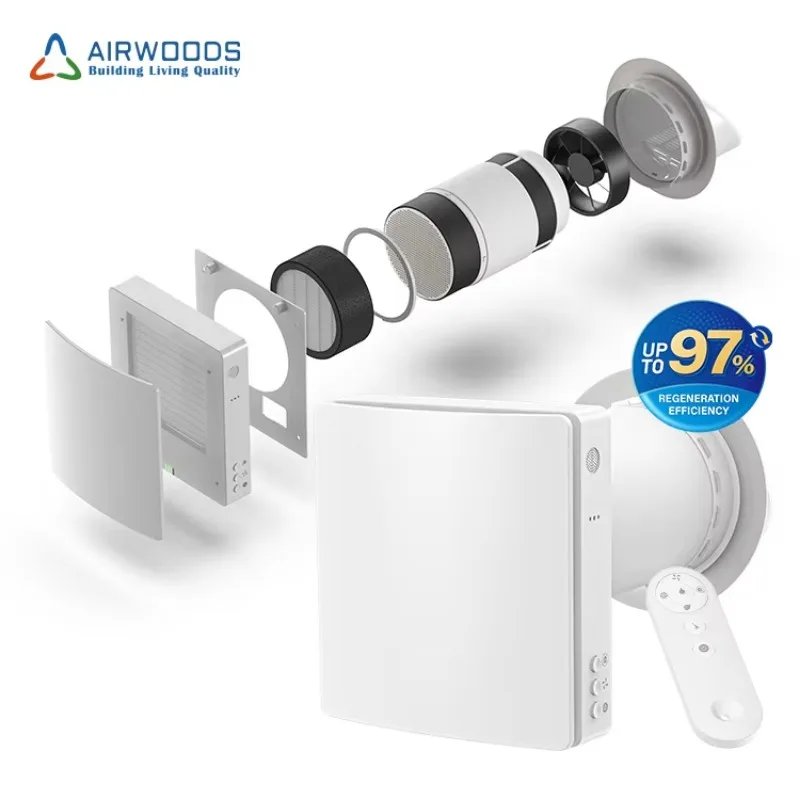 Airwoods ERV System Wall Mounted Energy Recovery Ventilation Mechanical Ventilation With Heat Recovery Ductless Installation
Airwoods ERV System Wall Mounted Energy Recovery Ventilation Mechanical Ventilation With Heat Recovery Ductless Installation
