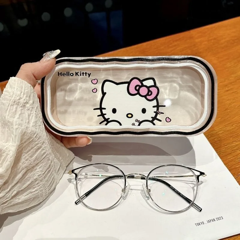 Hello kitty transparent wavy glasses box cute practical stress-resistant storage box fashion protective glasses holiday gift
Hello kitty transparent wavy glasses box cute practical stress-resistant storage box fashion protective glasses holiday gift