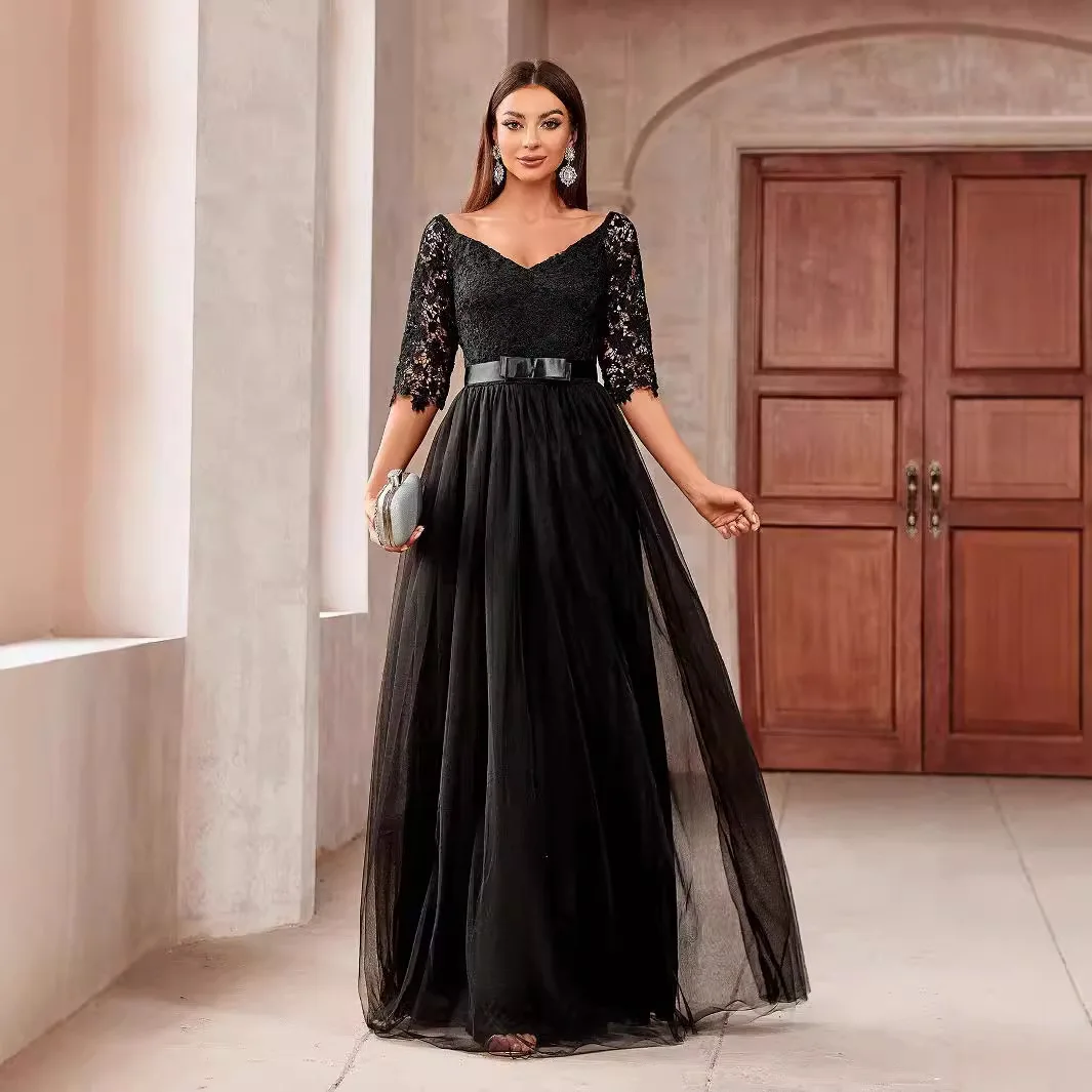 New Wedding Dress Sexy Lace Mesh Mid Sleeve Dress Spring Wedding Silk 2025 Summer Dress Robe Vestido Women Party Elegant
New Wedding Dress Sexy Lace Mesh Mid Sleeve Dress Spring Wedding Silk 2025 Summer Dress Robe Vestido Women Party Elegant