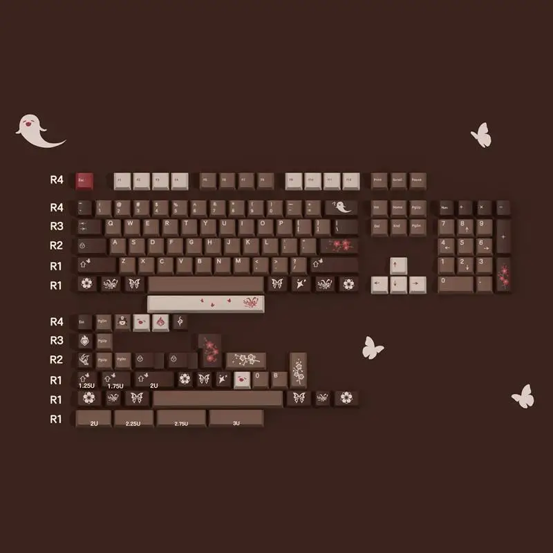 Колпачки для клавиш Genshin Hutao Chocolate PBT Cherry Profile, сублимационная печать, 140 клавиш для механической клавиатуры с переключателем 61 / 68 / 84 MX
Колпачки для клавиш Genshin Hutao Chocolate PBT Cherry Profile, сублимационная печать, 140 клавиш для механической клавиатуры с переключателем 61 / 68 / 84 MX