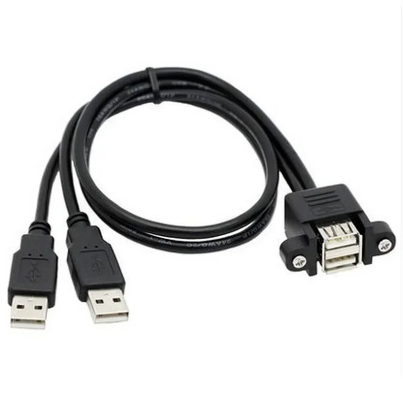 Dual Port USB 2.0 A Male To Female M/F Extension Screw Lock Panel Mount Cable 50cm 30cm 100cm
Dual Port USB 2.0 A Male To Female M/F Extension Screw Lock Panel Mount Cable 50cm 30cm 100cm