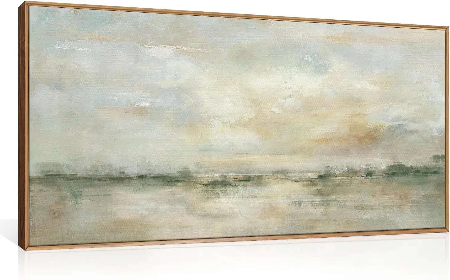 Large Abstract Green Gray Pastel Framed Canvas Wall Art,Neutral Landscape Wall Decor,Modern Watercolor Lake Artwork,Beige Textured Illustrations Art for Living Room,Bedroom,Office- 20"x40"x1
Large Abstract Green Gray Pastel Framed Canvas Wall Art,Neutral Landscape Wall Decor,Modern Watercolor Lake Artwork,Beige Textured Illustrations Art for Living Room,Bedroom,Office- 20"x40"x1