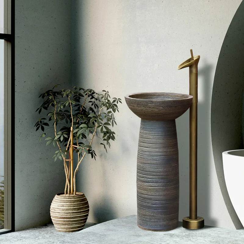 Vertical column basin Ceramic column type washbasin Garden Simple outdoor integrated floor industrial wind basin Washbasin
Vertical column basin Ceramic column type washbasin Garden Simple outdoor integrated floor industrial wind basin Washbasin