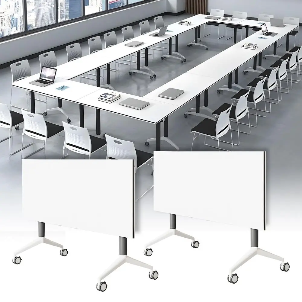 Pack,47in, Conference Table, Folding Meeting Table with Wheels,Modular Conference Room Tables, Modern Seminar Training Tables f
Pack,47in, Conference Table, Folding Meeting Table with Wheels,Modular Conference Room Tables, Modern Seminar Training Tables f