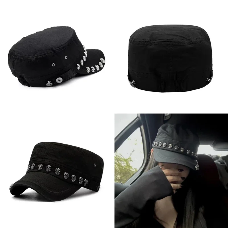 Unisex Casual Y2k Girls Hat Christmas Halloween Women Carnival Outdoor Military Hat Skull Rivet Decor Hat Wholesale
Unisex Casual Y2k Girls Hat Christmas Halloween Women Carnival Outdoor Military Hat Skull Rivet Decor Hat Wholesale