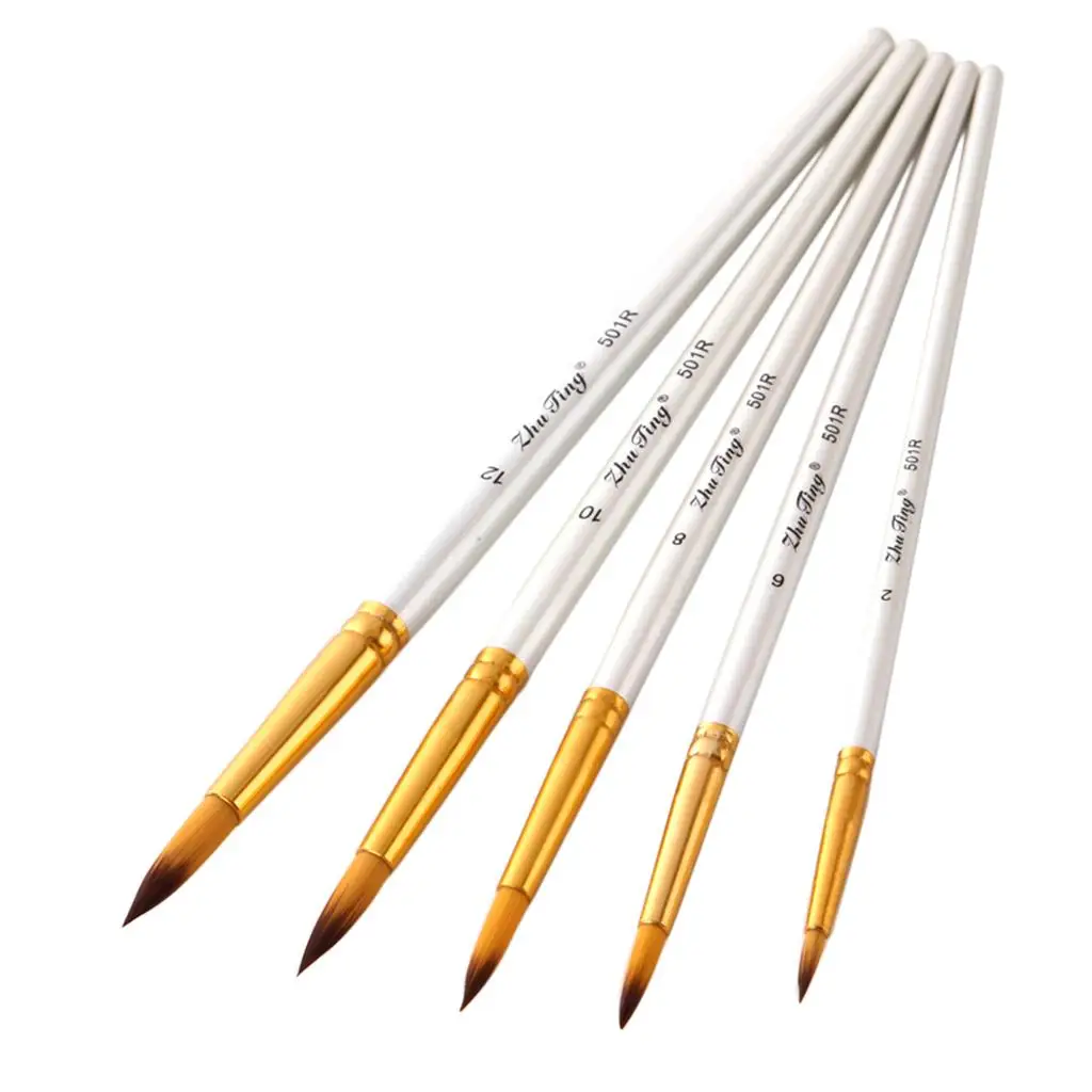 5 Pieces All Purpose Nylon Hair Brush Set - Acrylic, Oil, , and body , Artist Drawing Painting Brushes, Round Pointed Tip
5 Pieces All Purpose Nylon Hair Brush Set - Acrylic, Oil, , and body , Artist Drawing Painting Brushes, Round Pointed Tip