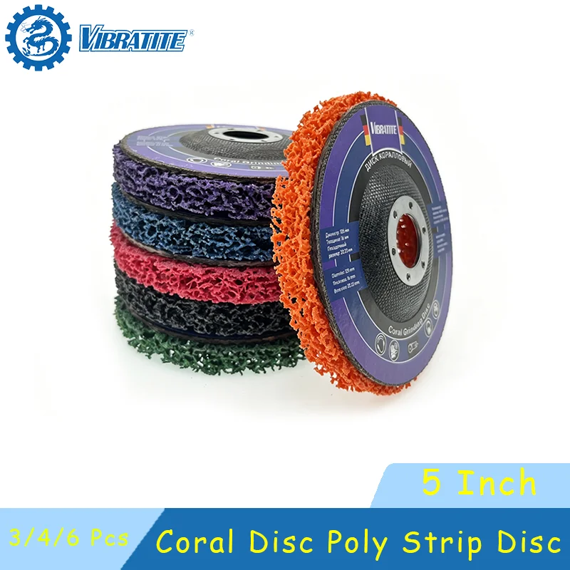 3/4/6 Pcs 5 Inch Coral Disc Poly Strip Disc Mixed Color for Angle Grinder Paint Strip Wheel Quick Abrasive Discs Paint Remover
3/4/6 Pcs 5 Inch Coral Disc Poly Strip Disc Mixed Color for Angle Grinder Paint Strip Wheel Quick Abrasive Discs Paint Remover