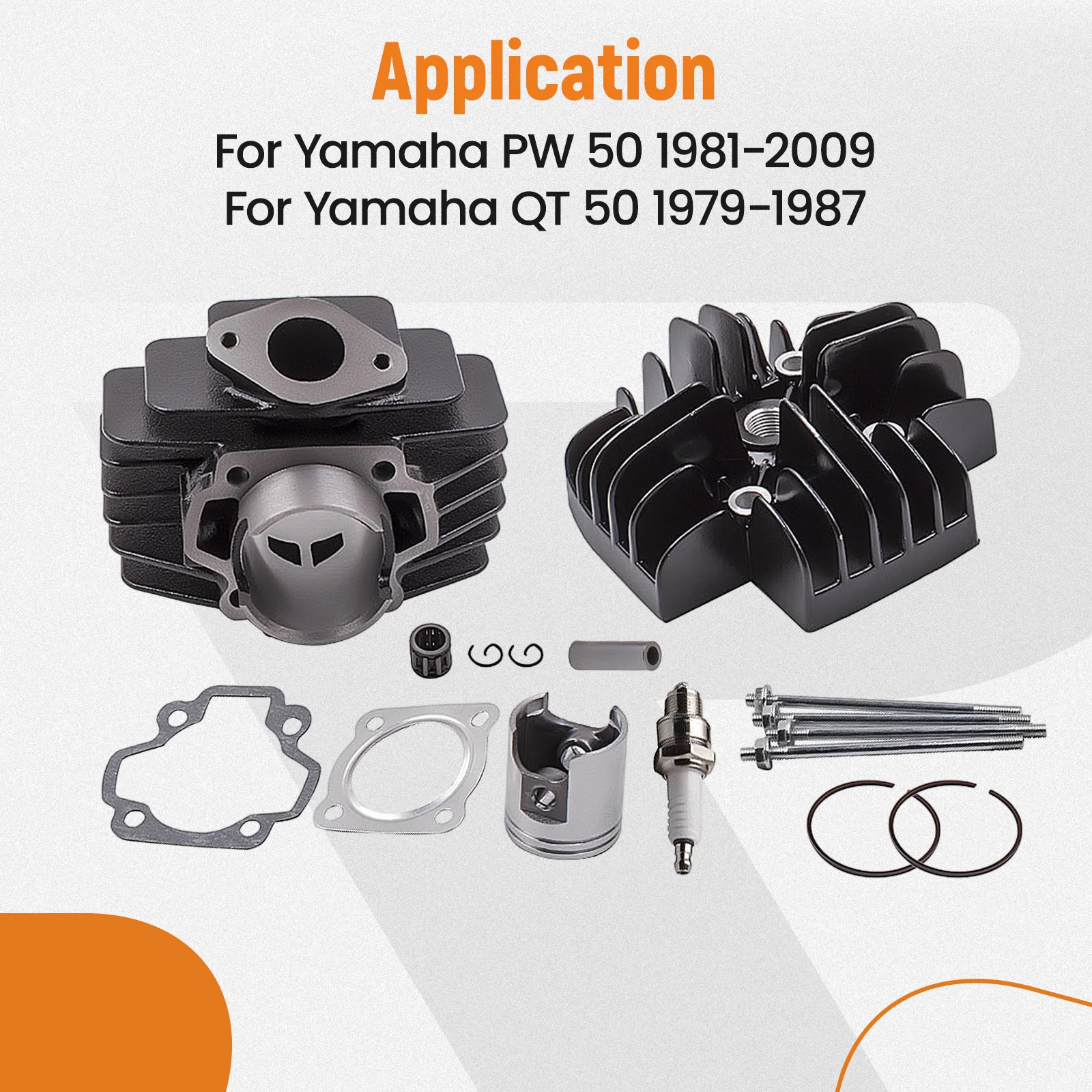 Комплект поршня цилиндра, верхняя головка для Yamaha PW50 QT 50 60cc 1981-2009, комплект с большим отверстием
Комплект поршня цилиндра, верхняя головка для Yamaha PW50 QT 50 60cc 1981-2009, комплект с большим отверстием
