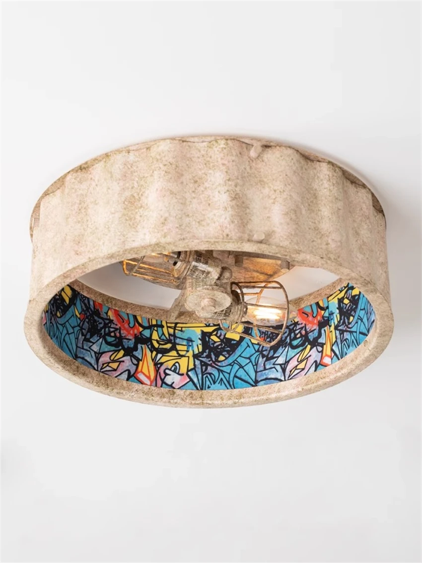 American retro personality antique graffiti industrial ceiling lights balcony corridor living room decor ceiling lamps lighting
American retro personality antique graffiti industrial ceiling lights balcony corridor living room decor ceiling lamps lighting