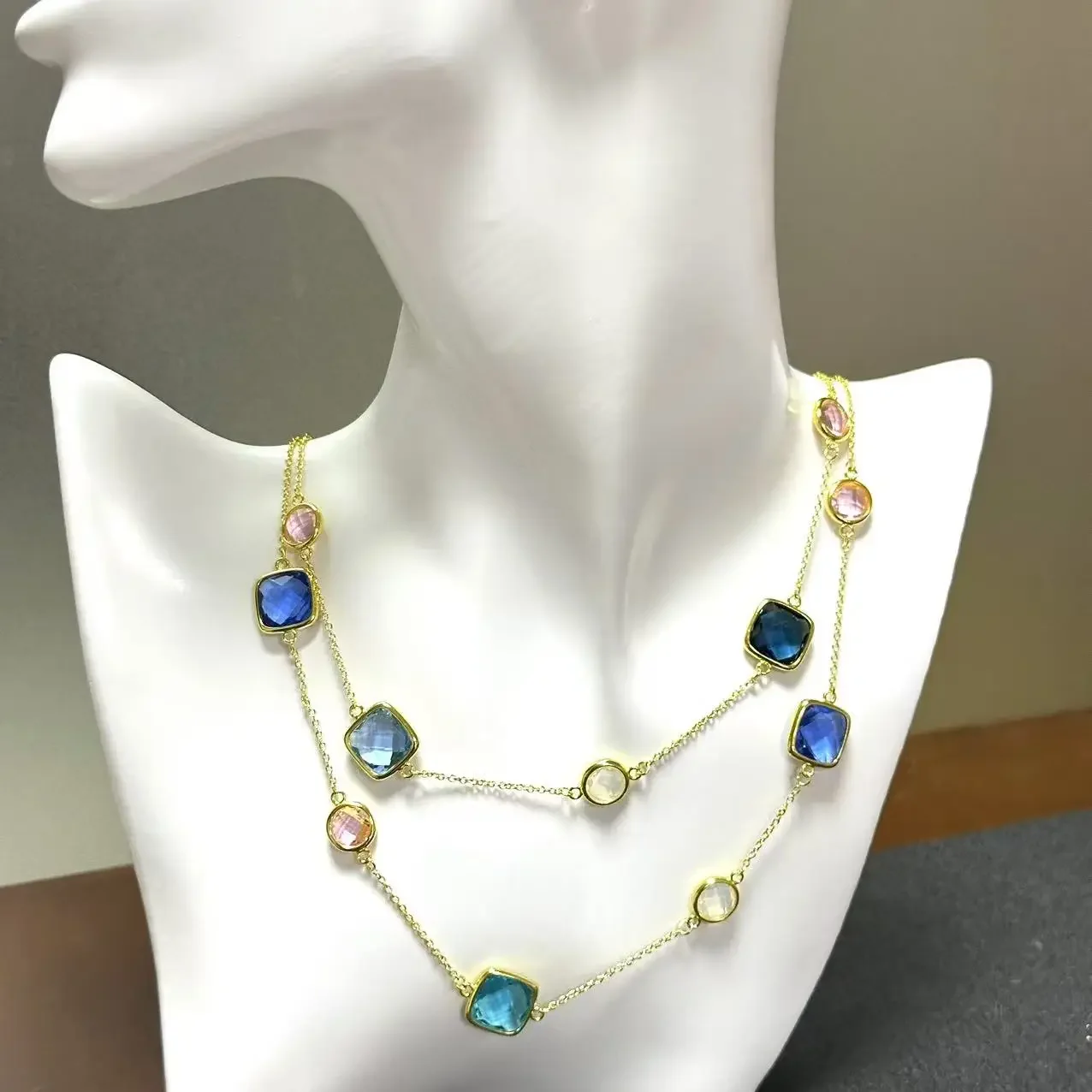 Original Design 20stones Sweater Chain for Women 100cm Candy Color Crystal Pendant Necklace Customized Rose gold Plated
Original Design 20stones Sweater Chain for Women 100cm Candy Color Crystal Pendant Necklace Customized Rose gold Plated
