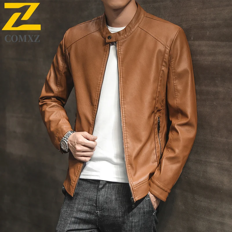 COMXZ Men PU Leather Jacket Autumn Light Business Casual Soft Leather Coat Trendy Stand Collar Versatile Plus Size Outerwear
COMXZ Men PU Leather Jacket Autumn Light Business Casual Soft Leather Coat Trendy Stand Collar Versatile Plus Size Outerwear