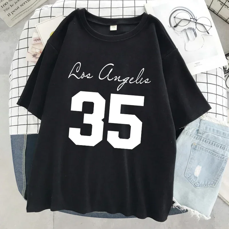 Футболка с принтом Los Angeles Jersey Number 35, женские футболки в стиле Харадзюку, оригинальные дышащие футболки с коротким рукавом
Футболка с принтом Los Angeles Jersey Number 35, женские футболки в стиле Харадзюку, оригинальные дышащие футболки с коротким рукавом