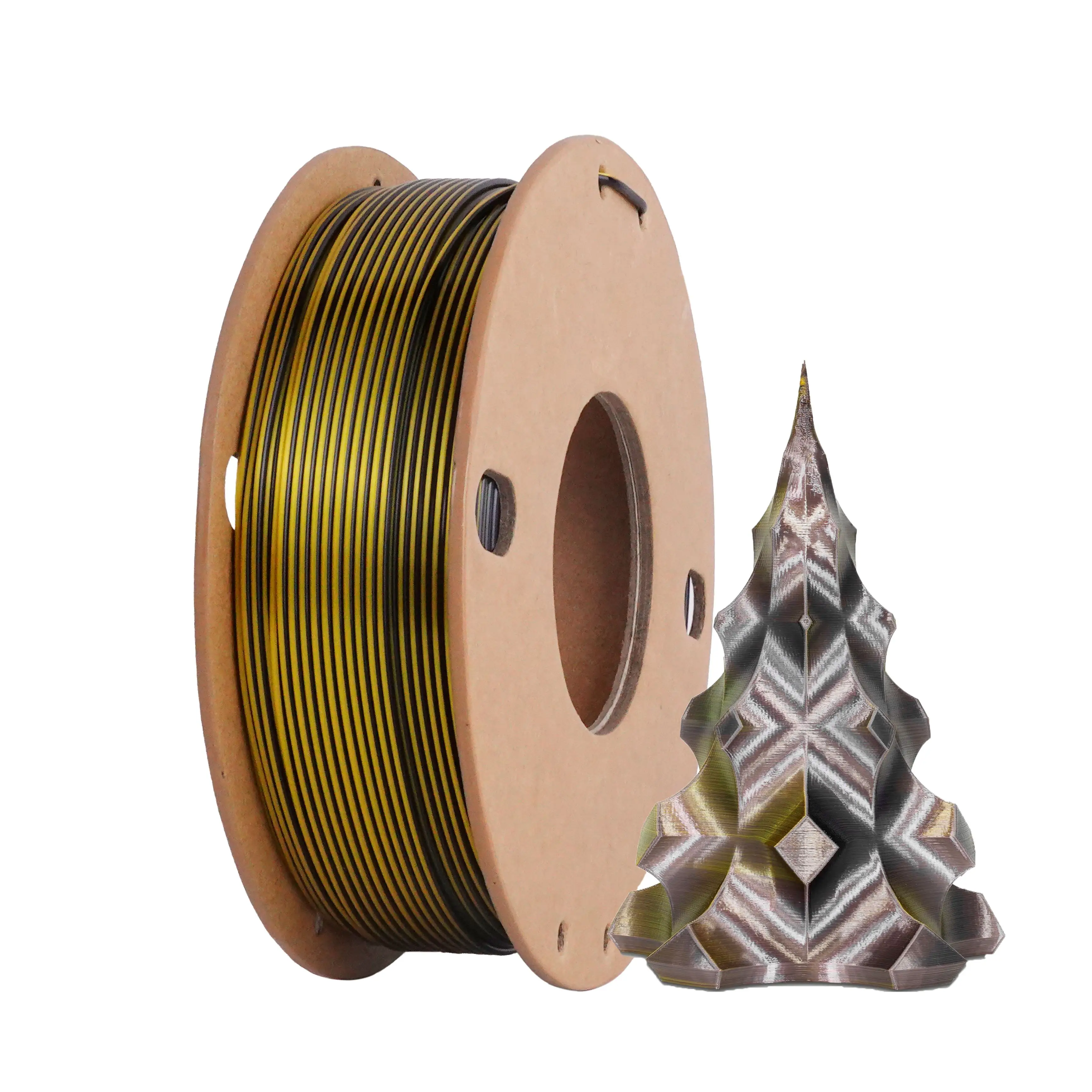 Silk black gold 0.25KG PLA, 1.75mm black gold dual color filament, compatible with Bambu Lab replacement filament using reusable
Silk black gold 0.25KG PLA, 1.75mm black gold dual color filament, compatible with Bambu Lab replacement filament using reusable