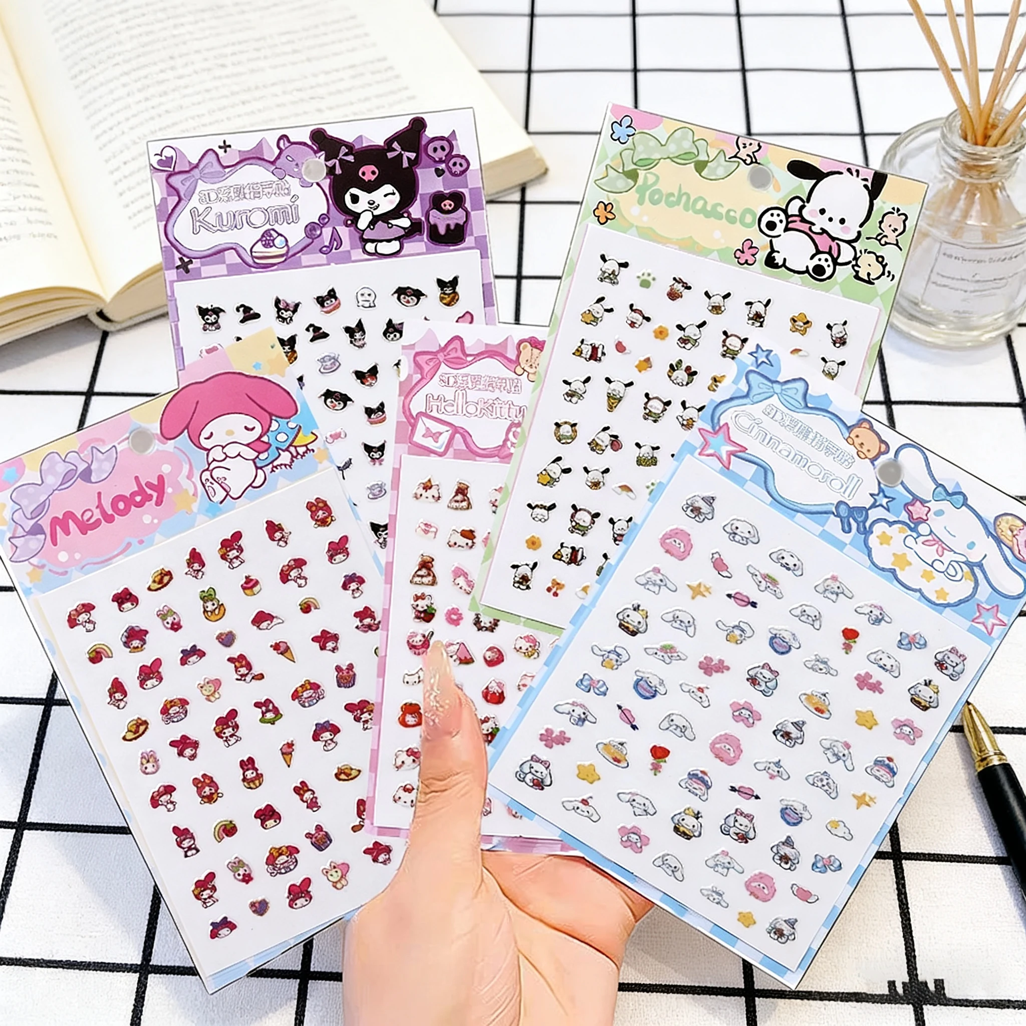 2Pcs/Set Sanrio Nail Stickers 3D Cartoon Hello Kitty Kuromi Cinnamonroll Fashion Decorative Nail Art Decals Self-Adhesive
2Pcs/Set Sanrio Nail Stickers 3D Cartoon Hello Kitty Kuromi Cinnamonroll Fashion Decorative Nail Art Decals Self-Adhesive