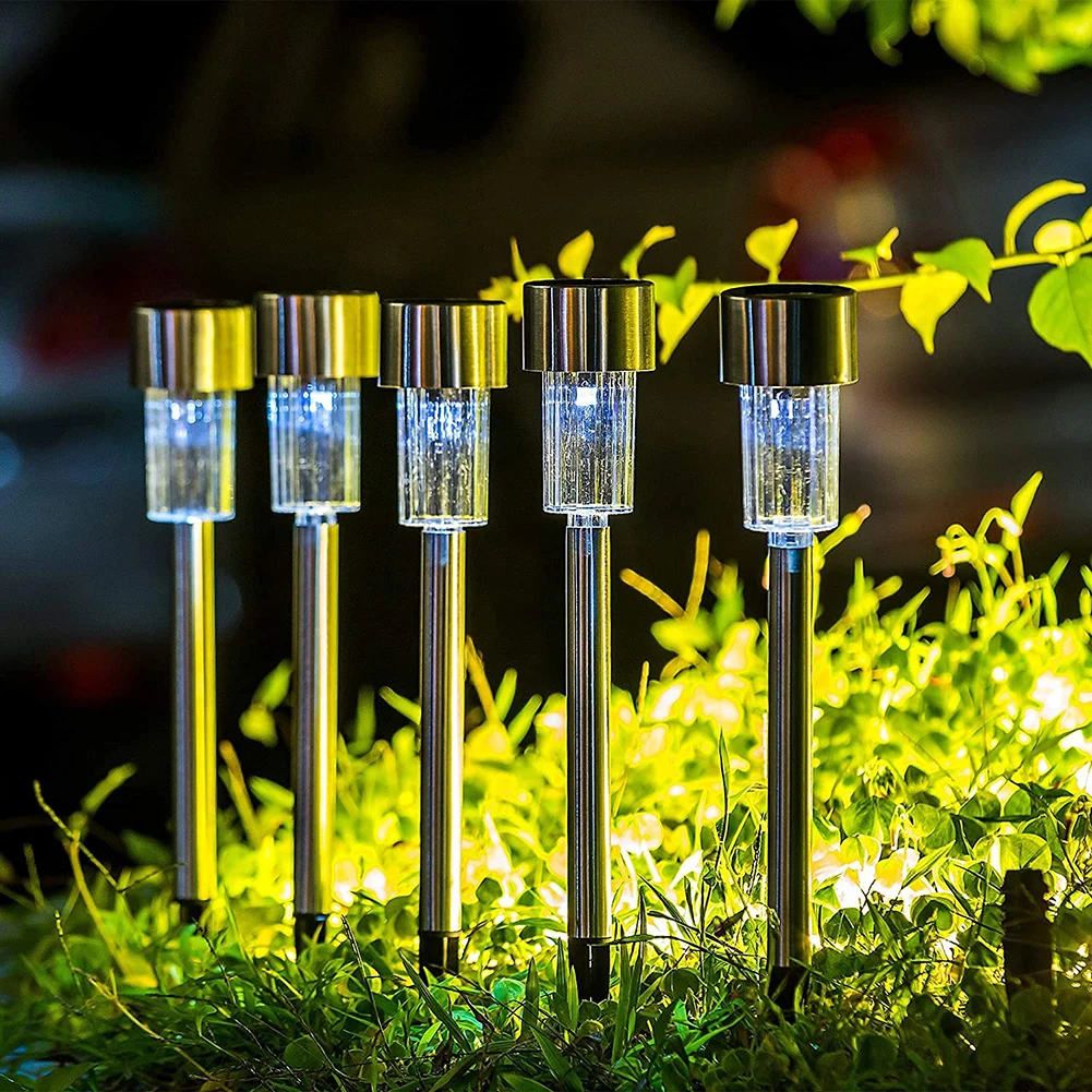 12/16pcs Ground Plug-in Lawn Lamp Stainless Steel LED Solar Light Waterproof Pathway Light Outdoor Lighting For Garden Courtyard
12/16pcs Ground Plug-in Lawn Lamp Stainless Steel LED Solar Light Waterproof Pathway Light Outdoor Lighting For Garden Courtyard