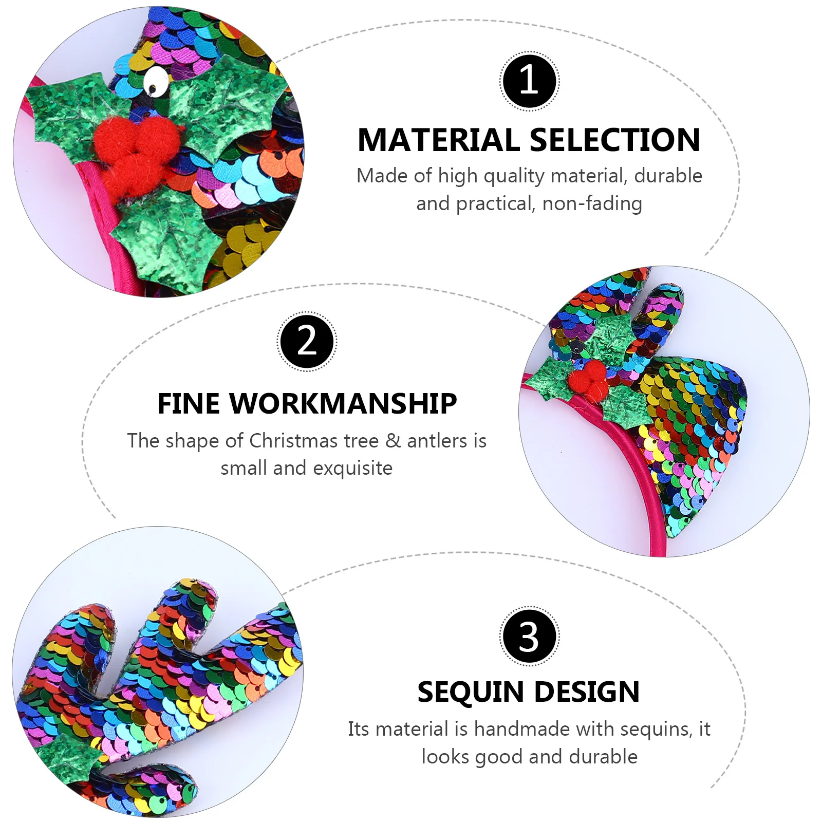 Christmas Headb Sequin Reindeer Antlers Adult Hair Accessory Fabric Animal Ears Ideal for Parties Bars Dances Concerts
Christmas Headb Sequin Reindeer Antlers Adult Hair Accessory Fabric Animal Ears Ideal for Parties Bars Dances Concerts