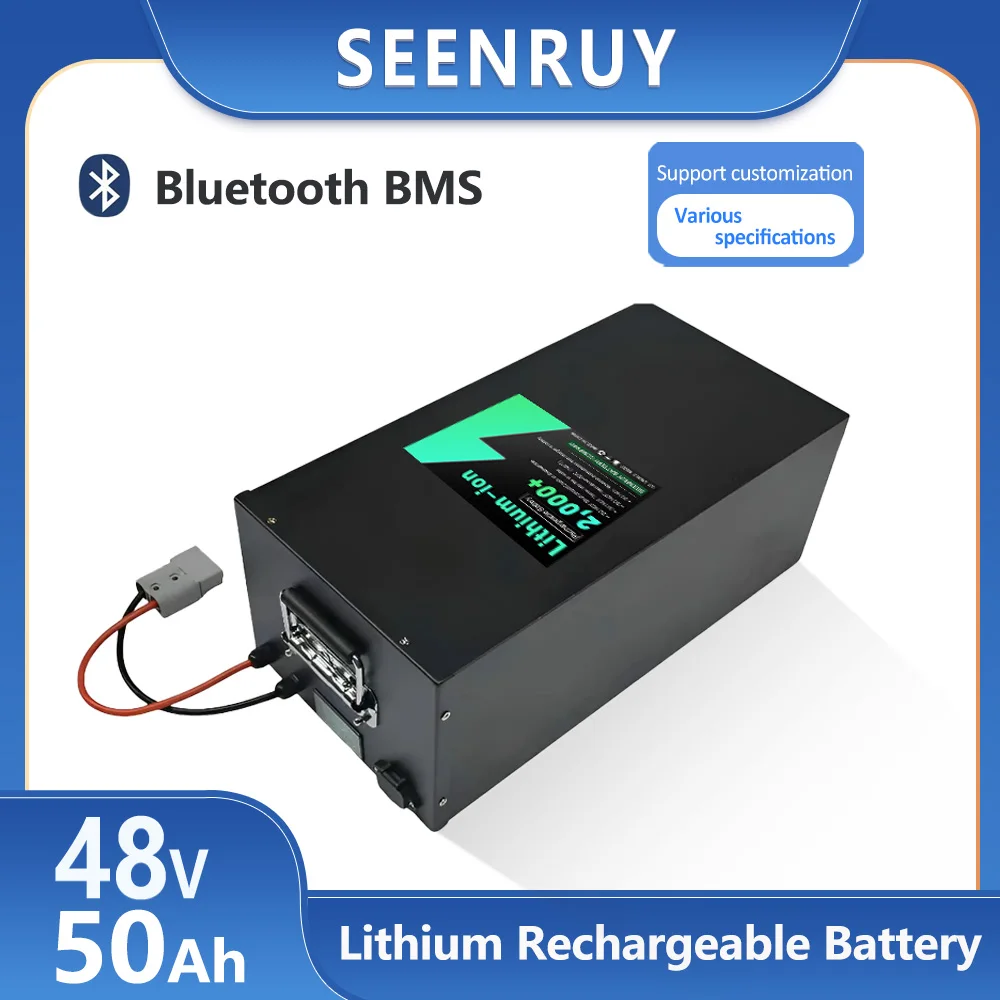 SEENRUY 48V 50AH Lifepo4 с зарядным устройством 80A 100A литий-железо-фосфатный аккумулятор для велосипедной солнечной системы RV тележка для гольфа
SEENRUY 48V 50AH Lifepo4 с зарядным устройством 80A 100A литий-железо-фосфатный аккумулятор для велосипедной солнечной системы RV тележка для гольфа