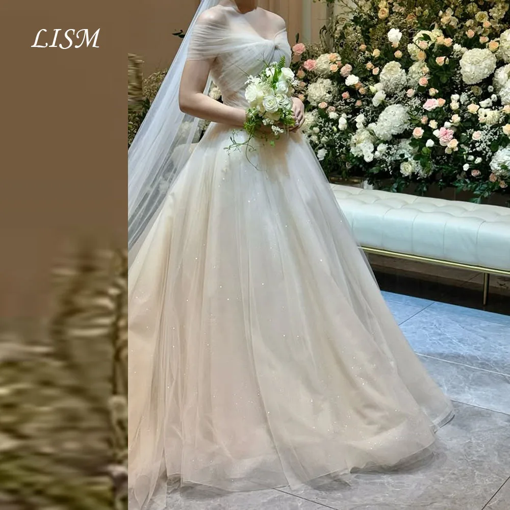 LISM Off Shoulder A-Line Korea Wedding Dresses Sweetheart Photo Shoot Silk Tulle Bridal Gowns Customize 웨딩드레스 Corsets Back
LISM Off Shoulder A-Line Korea Wedding Dresses Sweetheart Photo Shoot Silk Tulle Bridal Gowns Customize 웨딩드레스 Corsets Back