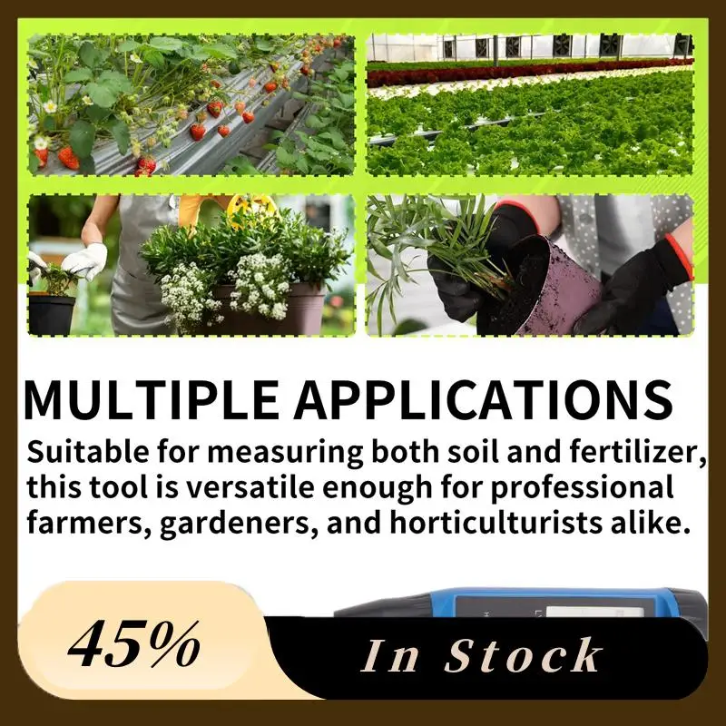 A78K New Soil Nutrient Meter Quick-Acting Nitrogen Analyzer Fertility Tester Gardening Agriculture LED Soil Tester
A78K New Soil Nutrient Meter Quick-Acting Nitrogen Analyzer Fertility Tester Gardening Agriculture LED Soil Tester