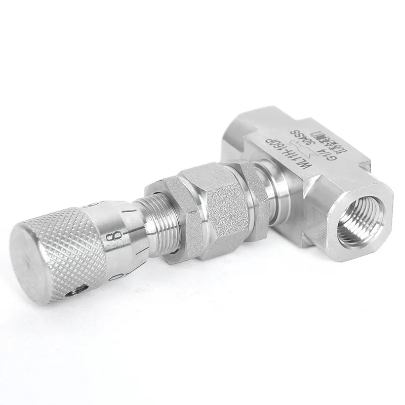Stainless Steel Right Angle Needle Valve, Female Threaded Angle Valve Fitting 1/8 "1/4" 3/8 "1/2" 3/4 "
Stainless Steel Right Angle Needle Valve, Female Threaded Angle Valve Fitting 1/8 "1/4" 3/8 "1/2" 3/4 "