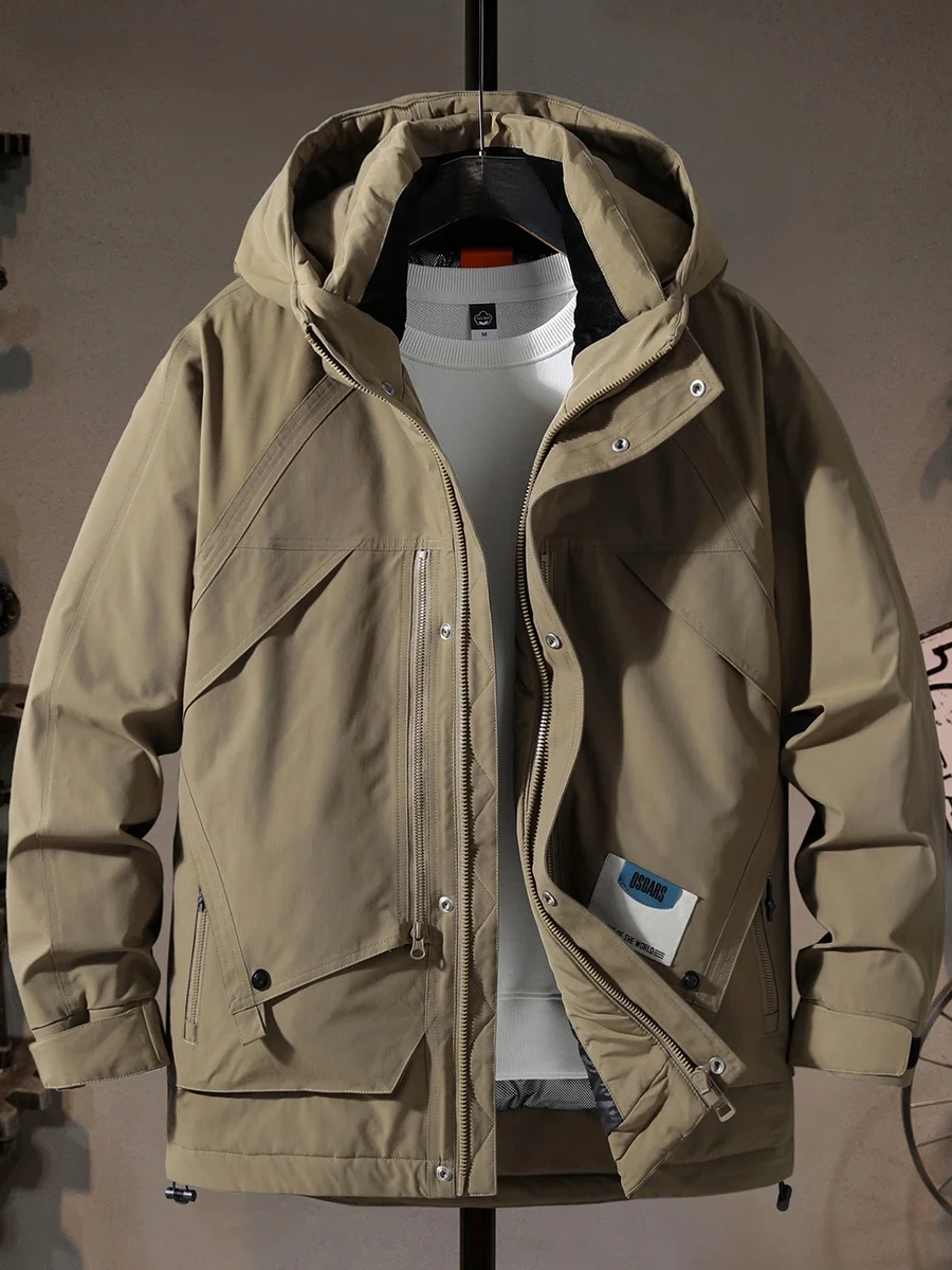 Men's Outdoor Windproof Hooded down Jaet Thi Warm American Workwear Multi-ket Du down Coat Youth Faion Winter Coat
Men's Outdoor Windproof Hooded down Jaet Thi Warm American Workwear Multi-ket Du down Coat Youth Faion Winter Coat