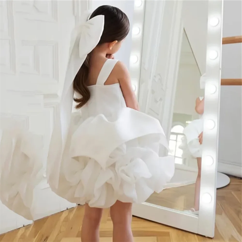 A-line Velvet/Tulle White Flower Girl Dress Sleeveless Short 2025 Girls Skirt Party Dresses Kid Gown Customized
A-line Velvet/Tulle White Flower Girl Dress Sleeveless Short 2025 Girls Skirt Party Dresses Kid Gown Customized