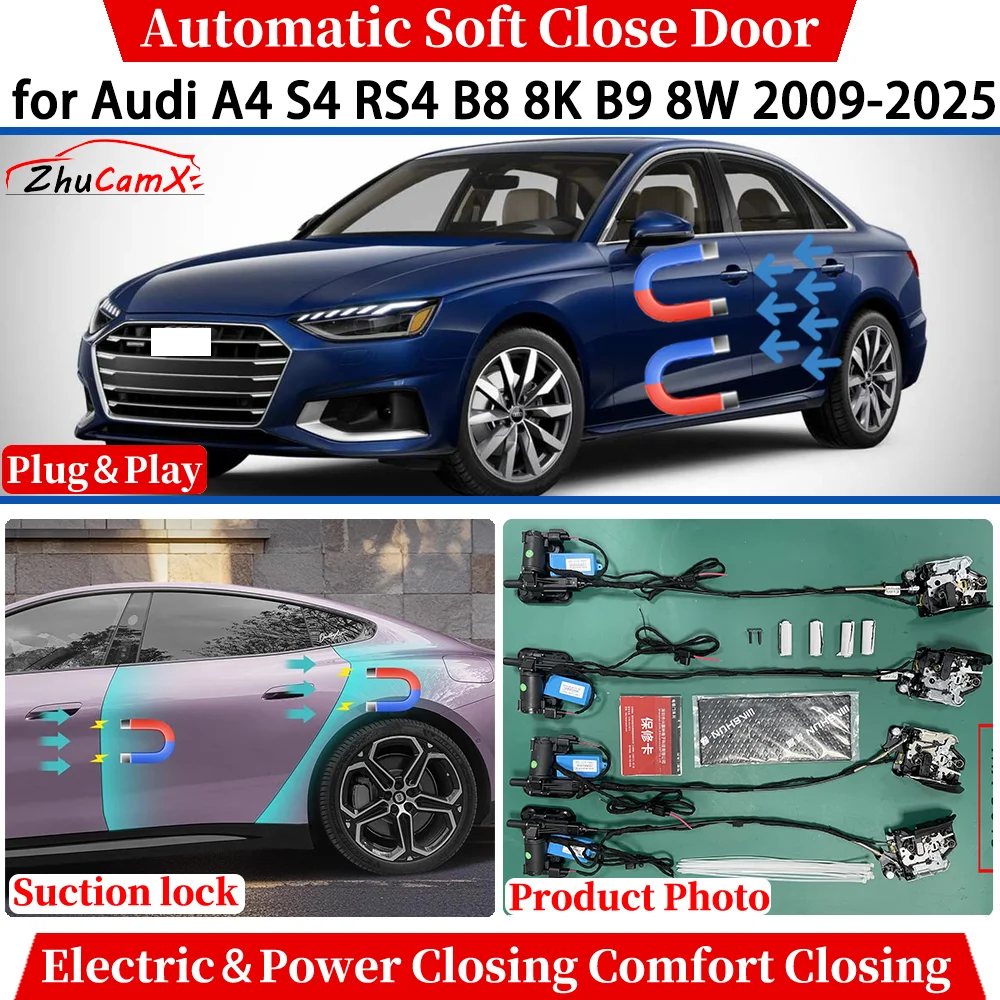 ZhuCamX для Audi A4 S4 RS4 B8 8K B9 8W 2009-2025 Автоматическое мягкое закрытие двери Электрическая мощность Комфортное закрытие Система блокировки всасывания
ZhuCamX для Audi A4 S4 RS4 B8 8K B9 8W 2009-2025 Автоматическое мягкое закрытие двери Электрическая мощность Комфортное закрытие Система блокировки всасывания