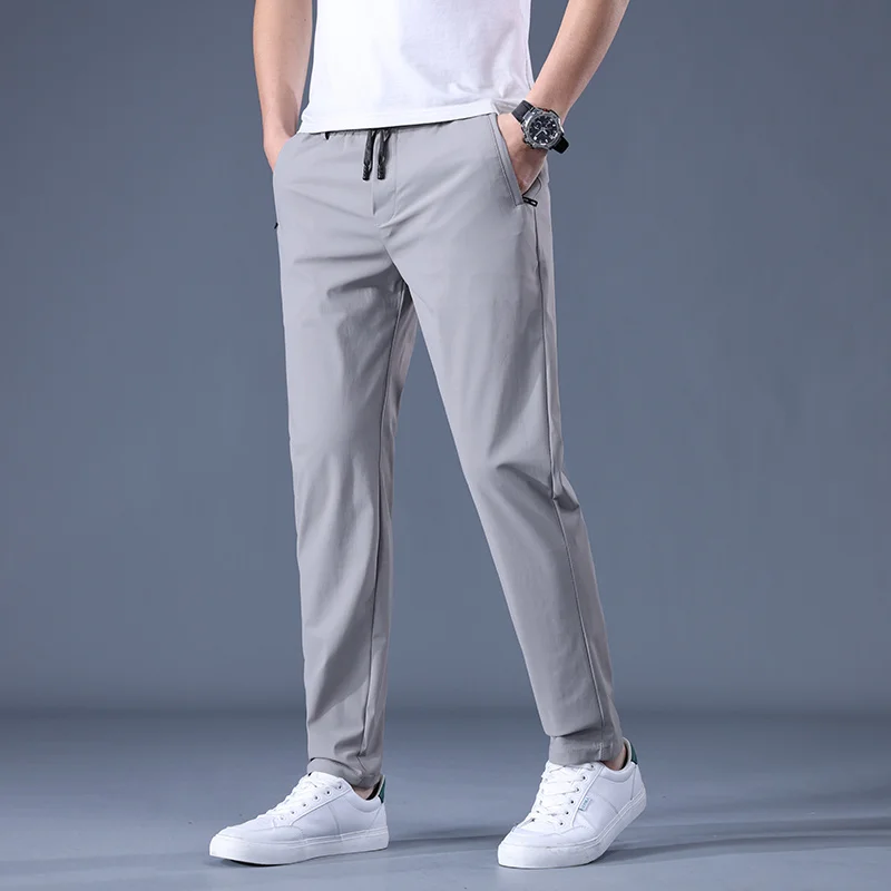 2024 Summer New Elastic Breathable Straight Leg Sweatpants Thin Business Casual Pants Outdoor Ice Silk Men's Pants Green Gray
2024 Summer New Elastic Breathable Straight Leg Sweatpants Thin Business Casual Pants Outdoor Ice Silk Men's Pants Green Gray