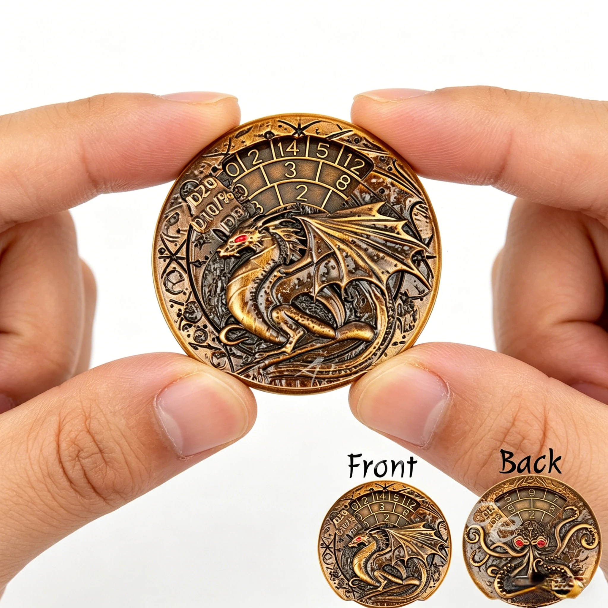 Dragon & Cthulhu Dual-Sided Spinner Dice DND Tabletop Games RPG Metal Roulette Dice Vintage Gaming Accessory Octopus Gyro Dices
Dragon & Cthulhu Dual-Sided Spinner Dice DND Tabletop Games RPG Metal Roulette Dice Vintage Gaming Accessory Octopus Gyro Dices