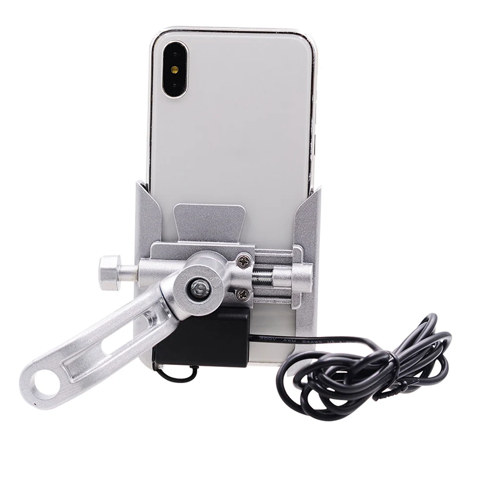 Motorcycle Mobile Phone Holder Bracket 5V Bike Charging Mount Stand Support Aluminum Alloy 360 Degree Rotatable Design
Motorcycle Mobile Phone Holder Bracket 5V Bike Charging Mount Stand Support Aluminum Alloy 360 Degree Rotatable Design