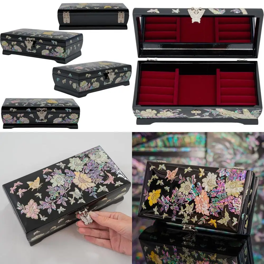 Элегантная шкатулка для украшений с жемчугом и лаковым покрытием для женщин
Элегантная шкатулка для украшений с жемчугом и лаковым покрытием для женщин