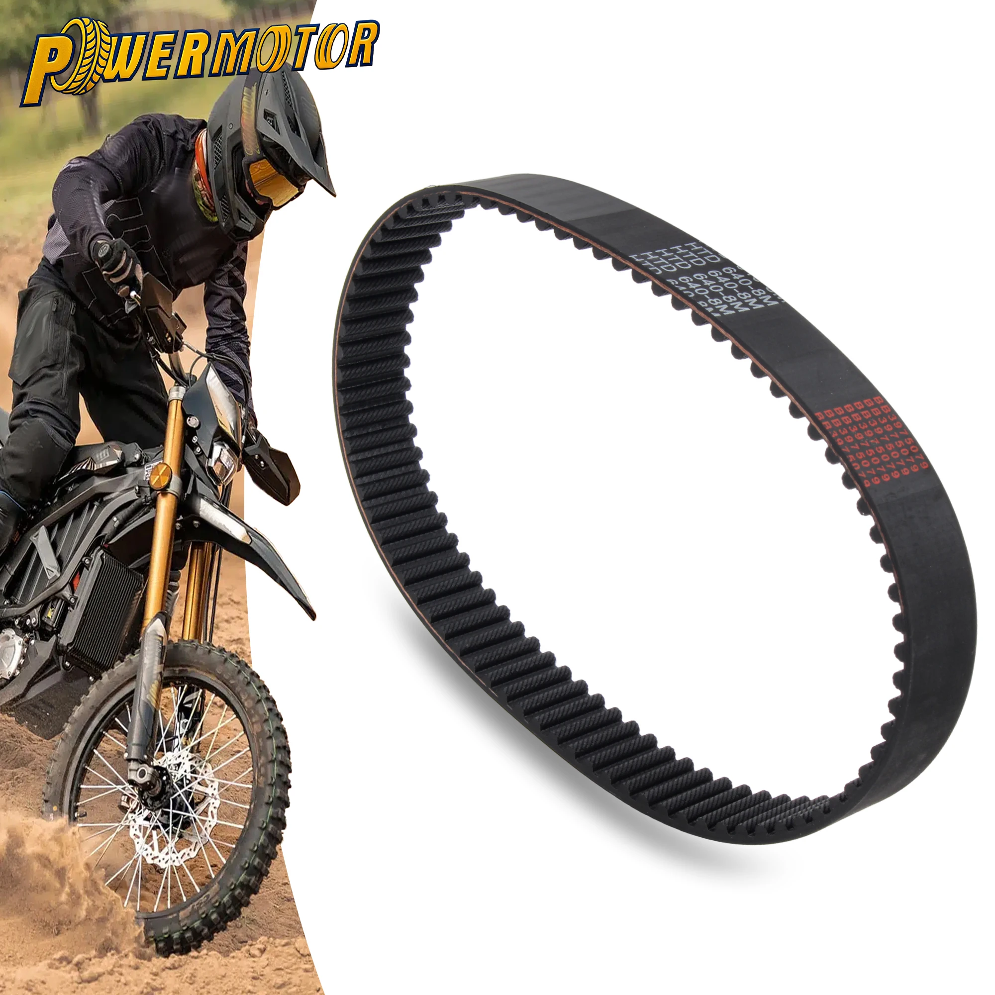 For Surron Ultra Bee High Torque Drive Belt Motorcycle Motocross Timing Belt Transmission Belt HTD 640-8M Original Replacement
For Surron Ultra Bee High Torque Drive Belt Motorcycle Motocross Timing Belt Transmission Belt HTD 640-8M Original Replacement