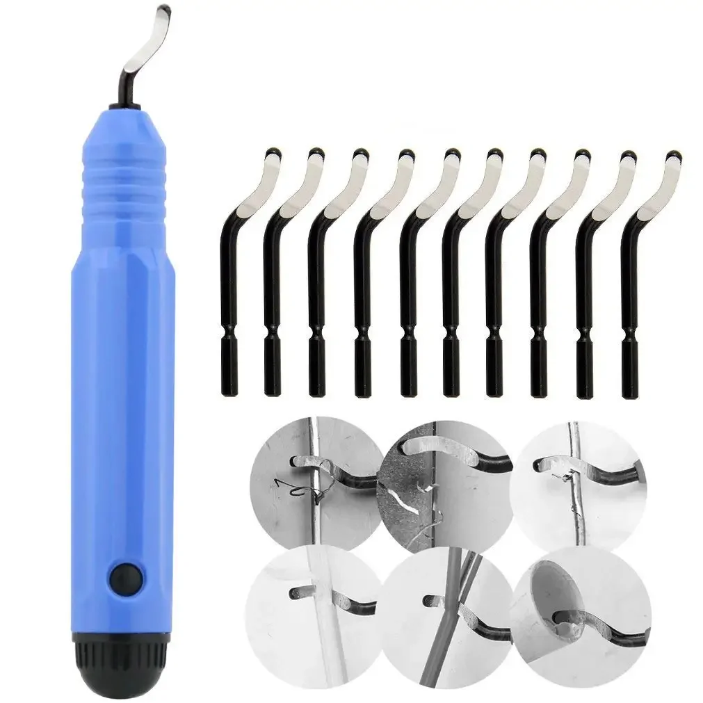 For Wood/Plastic/Aluminum Deburring Tool Ki10pcs Rotary Deburr Blades Set with Handle Debur Knife, Burr Remover Hand Tool
For Wood/Plastic/Aluminum Deburring Tool Ki10pcs Rotary Deburr Blades Set with Handle Debur Knife, Burr Remover Hand Tool
