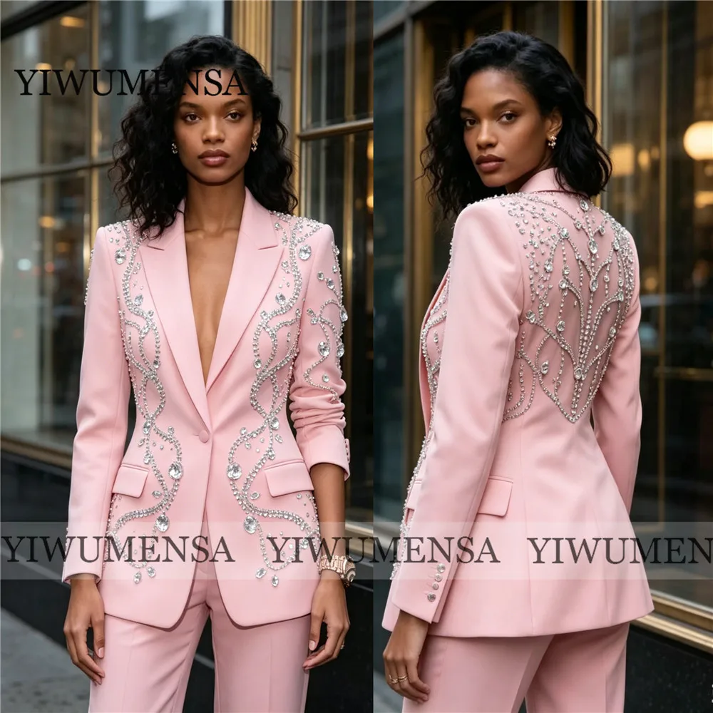 Exclusive Beaded Stones Women Suits For Wedding 2 Piece Sets Bride Mother Dresses Customized Lady Banquet Tuxedos Prom Blazers
Exclusive Beaded Stones Women Suits For Wedding 2 Piece Sets Bride Mother Dresses Customized Lady Banquet Tuxedos Prom Blazers