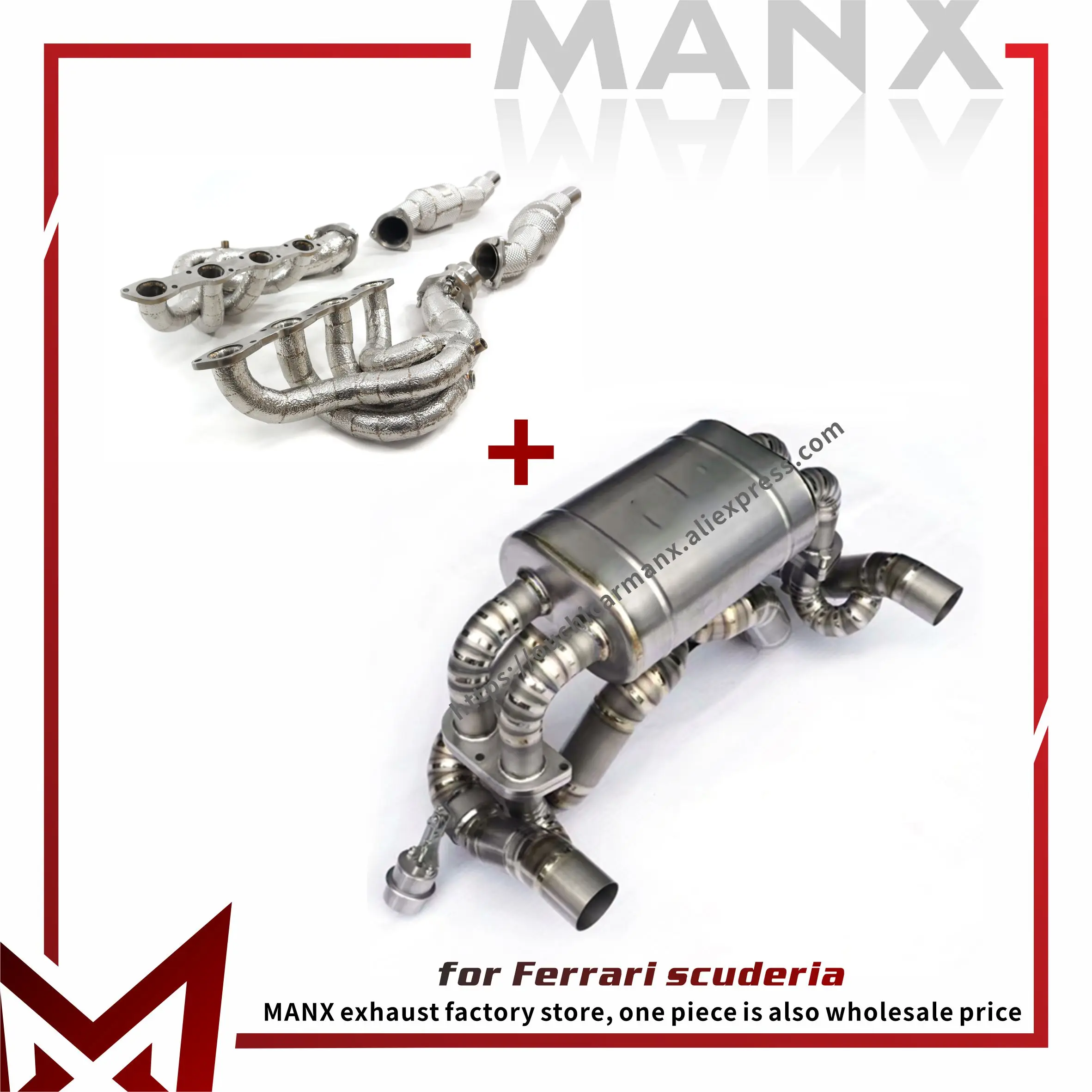 MANX for Ferrari F430 scuderia Catback Ti Vacuum valve Downpipe with Heat shield High performance Manifold SS304
MANX for Ferrari F430 scuderia Catback Ti Vacuum valve Downpipe with Heat shield High performance Manifold SS304