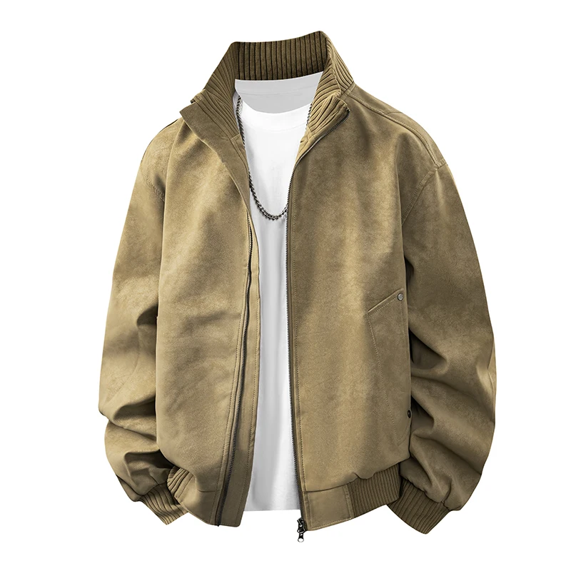 2026 Men's Suede Biker Jacket Loose Fit Stand Collar Leather Coat Autumn Fashion Retro Wear Resistant Zipper Closure S-3XL
2026 Men's Suede Biker Jacket Loose Fit Stand Collar Leather Coat Autumn Fashion Retro Wear Resistant Zipper Closure S-3XL