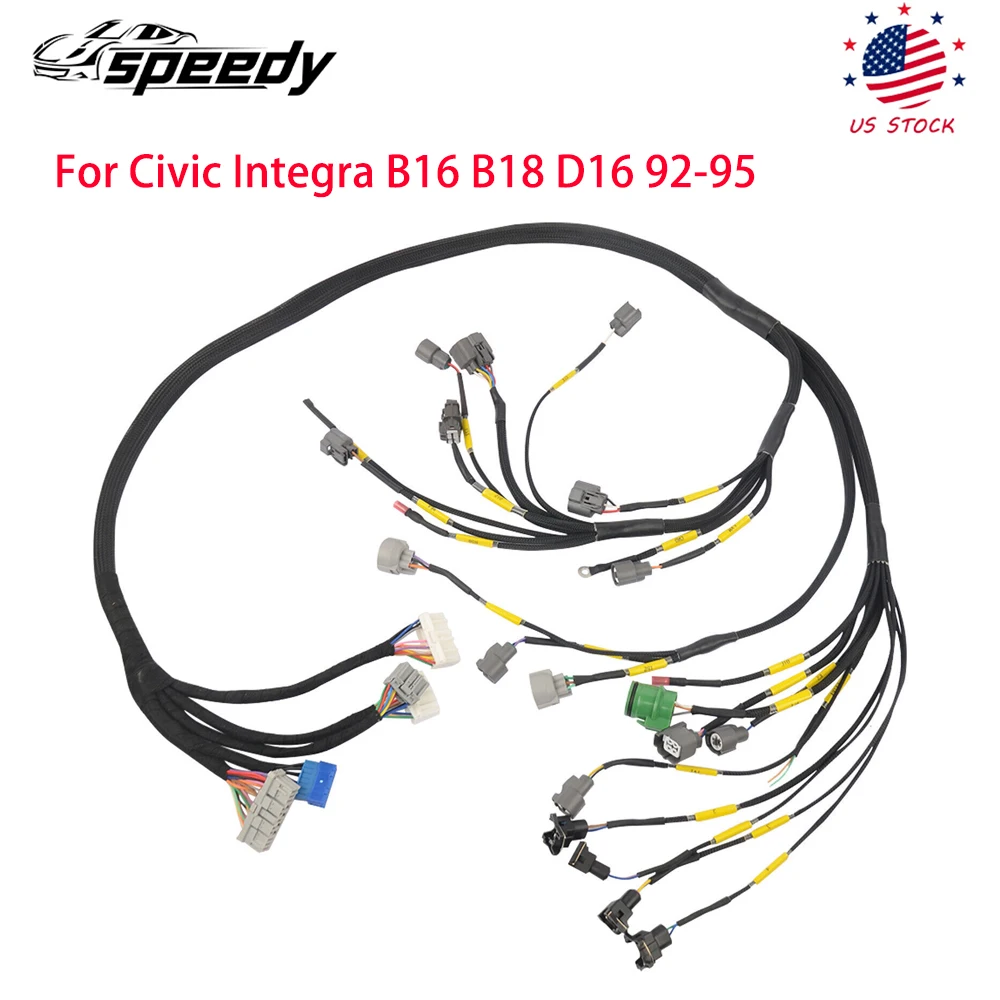 1 комплект жгутов проводов двигателя OBD1 Budget серии D&B для Civic Integra B16 B18 D16 92-95 
1 комплект жгутов проводов двигателя OBD1 Budget серии D&B для Civic Integra B16 B18 D16 92-95
