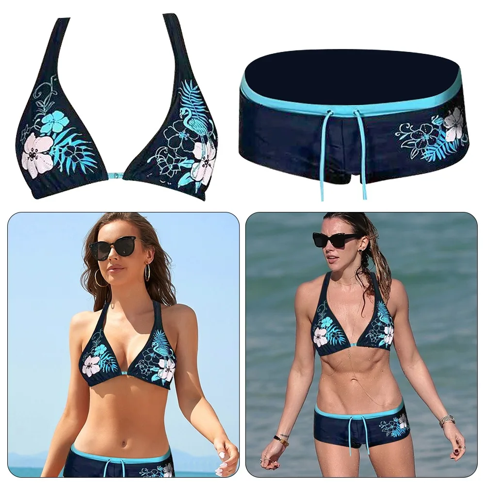 Fashion Vintage Bikini Set Flower Print Adjustable Halter Strap Swimwear Sexy Low Waist Bathing Suit Beach Wear
Fashion Vintage Bikini Set Flower Print Adjustable Halter Strap Swimwear Sexy Low Waist Bathing Suit Beach Wear