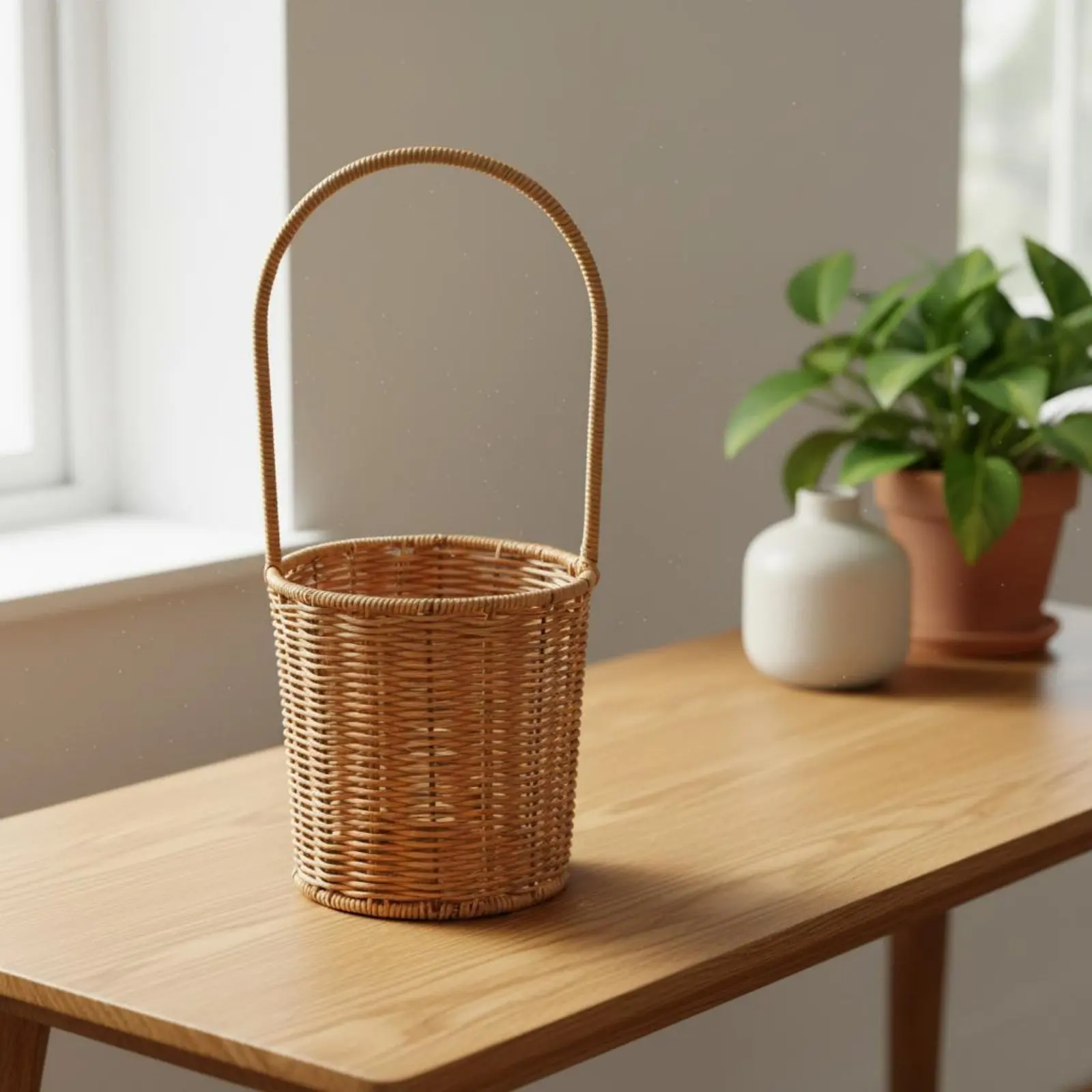 Wicker Basket with Handle Versatile Rattan Style Basket Woven Container Durable Home Decor for Garden, Wedding
Wicker Basket with Handle Versatile Rattan Style Basket Woven Container Durable Home Decor for Garden, Wedding