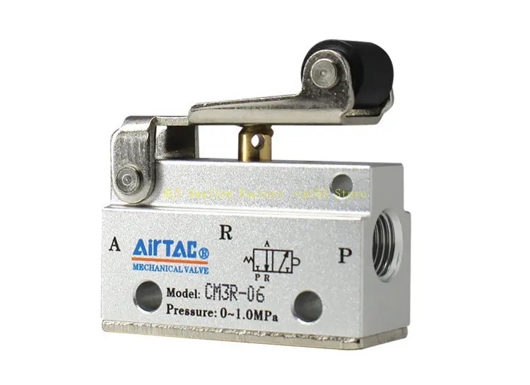 Original pneumatic CM3R-06 two-position three-way roller lever type mechanical valve CM3R-08/05 air valve
Original pneumatic CM3R-06 two-position three-way roller lever type mechanical valve CM3R-08/05 air valve