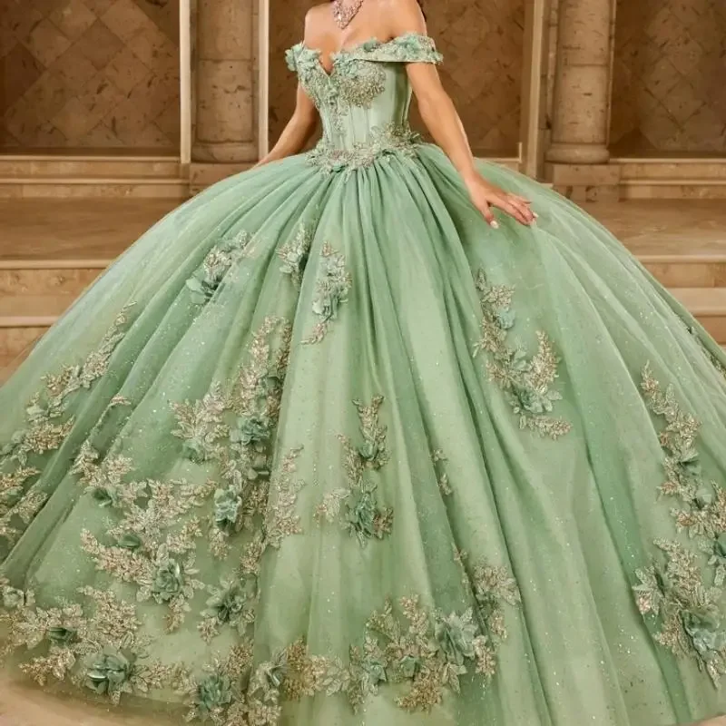 Sage Green Customized Gorgeous Ball Gown Quinceanera Dresses Appliques Flower Beading Bow Vestidos 15 De XV Años Sweet 16
Sage Green Customized Gorgeous Ball Gown Quinceanera Dresses Appliques Flower Beading Bow Vestidos 15 De XV Años Sweet 16
