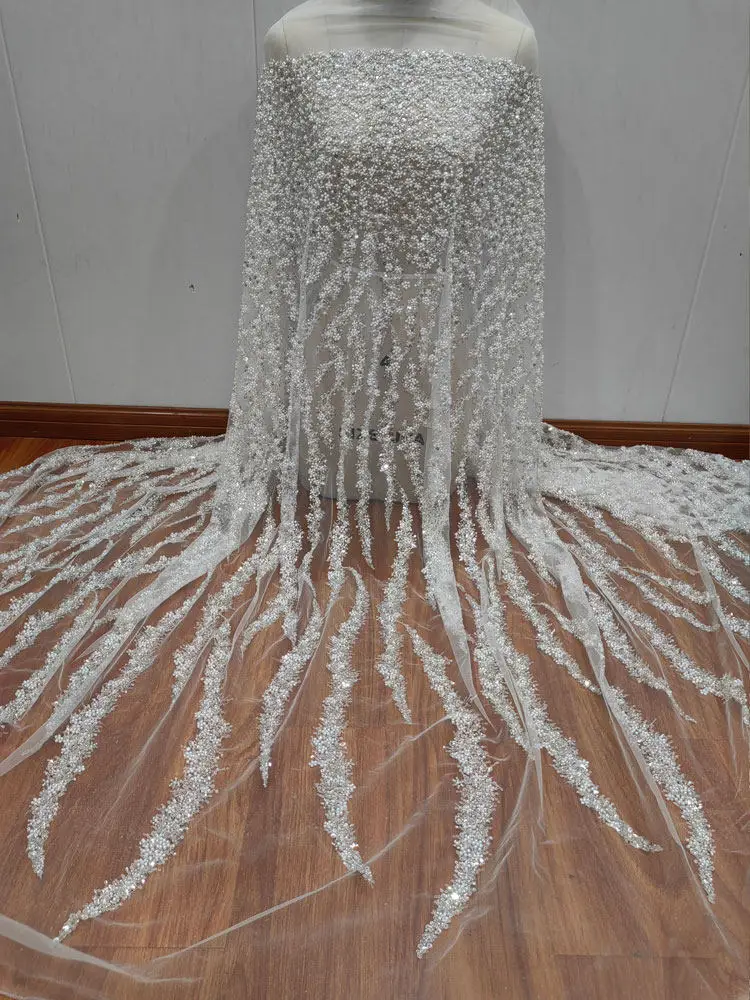 Luxury Heavy - Duty Nail - Embroidered Scattered Flower White Sequin Lace Tulle for DIY Wedding Dresses and Clothing Accessories
Luxury Heavy - Duty Nail - Embroidered Scattered Flower White Sequin Lace Tulle for DIY Wedding Dresses and Clothing Accessories