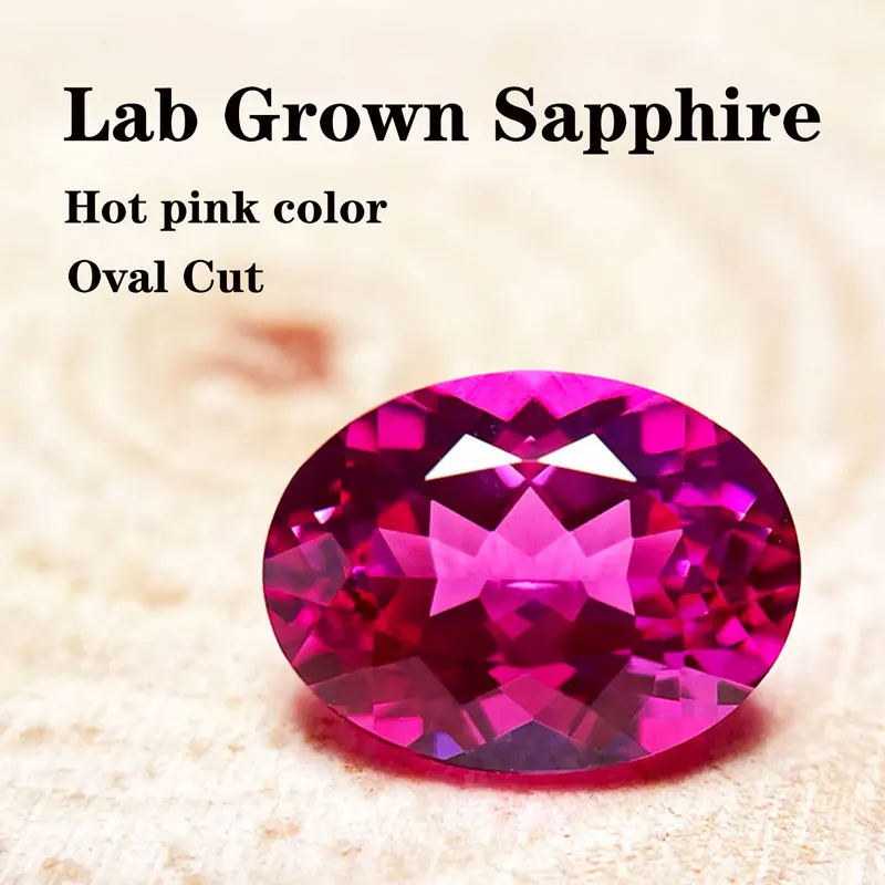 Hot Pink Natural Color Lab Grown Sapphire Oval Shape for DIY Charms Jewelry Making Materials Selectable Certificate Wholesale
Hot Pink Natural Color Lab Grown Sapphire Oval Shape for DIY Charms Jewelry Making Materials Selectable Certificate Wholesale